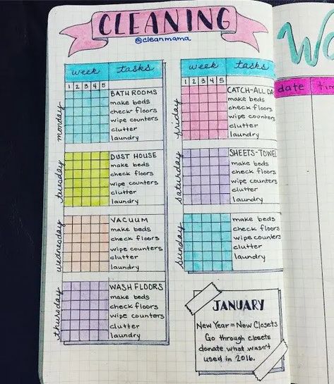 10 Bullet Journal Household Trackers to Organize Your Home - Simple Life of a Lady Bullet Journal Cleaning Schedule, Keep Your House Clean, Cleaning House, Bullet Journal Ideas, Bullet Journal Notebook, Bullet Journal Writing, Bujo Inspiration, Journal Aesthetic, Daily Tasks