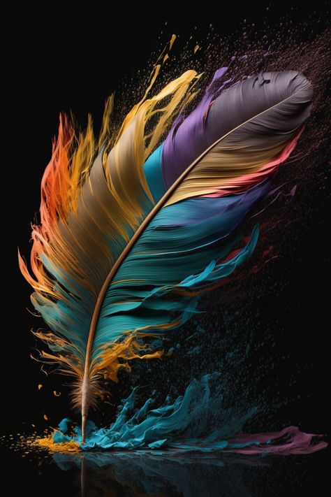 This abstract colorful feather design is the latest release for canvas gallery wraps on our Etsy store. Come check out what other digital artwork we offer and see what inspires you to create the space you envision! Feathers Background, Bird Woman, Feathers Wallpaper, Rainbow Colors Art, Peacock Feather Art, Bird Peacock, Feather Artwork, Feather Wallpaper, Decoupage Wood