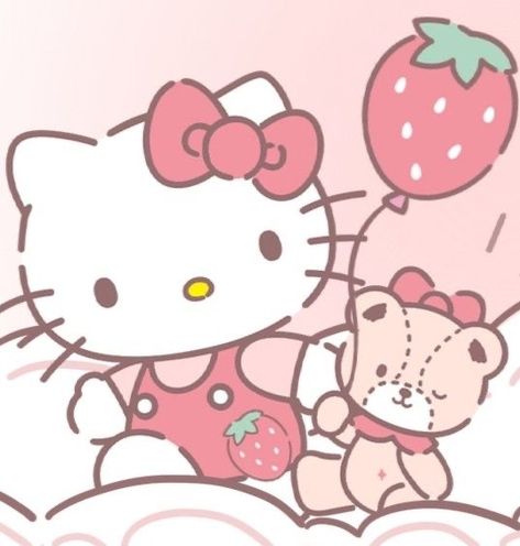 Kitty Icon, Hello Kitty Sanrio, Cute Decor, Pink Strawberry, Discord Server, Blossom, Hello Kitty, Kitty