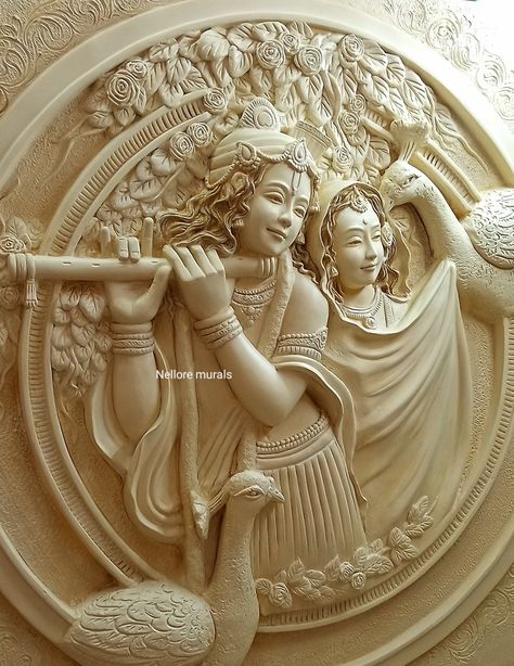 Marriage Wall Art, 3d Wall Art Sculpture, Buddha Wall Decor, Wall Relief, Mural Art Design, Wall Carvings, Drawing Room Interior, Relief Art, Kerala Mural Painting