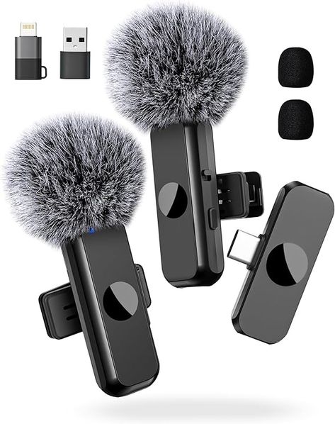 Amazon.com: Ponovo Lavalier Microphone for USB C Android Phone, Wireless Mini Lapel Mic Compatible with iPhone 15 (USB-C), Dual Clip on Lav Mic Lasting 12H for Video Recording YouTube Vlog Tiktok Livestream : Musical Instruments Phone Microphone, Mini Microphone, Youtube Vlog, Lavalier Microphone, Microphone Accessories, Content Creation Tools, Mini Phone, Usb Microphone, Flower Vase Arrangements