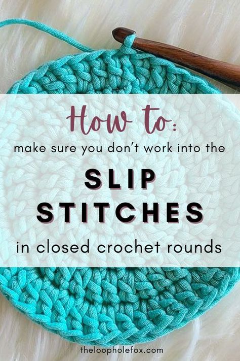 When you join or close a round with a slip stitch, does it count as a stitch? How do you make sure you don't accidentally use it? In this article, we'll talk about joined crochet rounds, how to join a crochet round, why the slip stitch does not count as a stitch, how to make sure you don't accidentally use the slip stitch and more. Crochet Stitches Round, Crochet Rounds, Crochet Jewelry Necklace, Stitch Techniques, Crochet 101, Crochet Needlework, Crochet Stitches For Beginners, Crochet Tutorials, Double Crochet Stitch