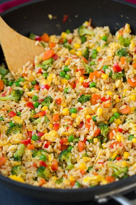 Veg Fried Rice Recipe, Vegetable Fried Rice Recipe, Vegetarian Fried Rice, Soft Foods Diet, Veggie Fried Rice, Vegetable Fried Rice, Arroz Frito, Yellow Rice, Easy Asian Recipes