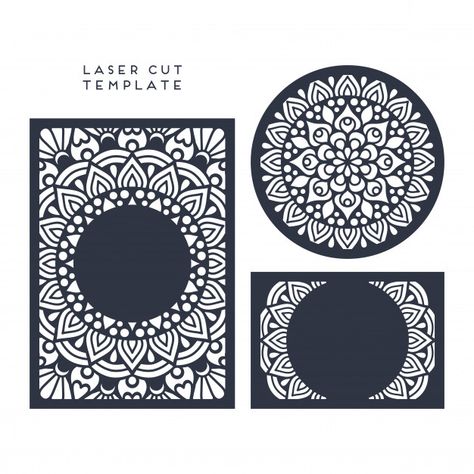 Mandala Indiana, Wedding Card Template, Laser Cut Box, Rolled Paper Art, Laser Cut Cards, Silhouette Cards, Background Flower, Laser Art, Card Templates Free