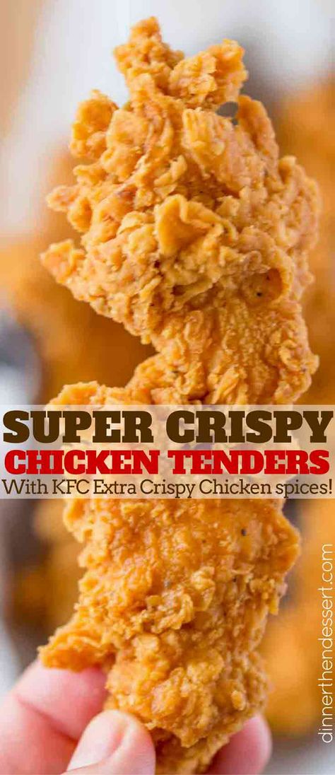 Chicken Tenders Dinner, Buttermilk Marinade, Extra Crispy Chicken, Oven Baked Chicken Tenders, Crispy Chicken Recipes, Fried Chicken Tenders, Crispy Chicken Tenders, Baked Chicken Tenders, Oven Fried Chicken