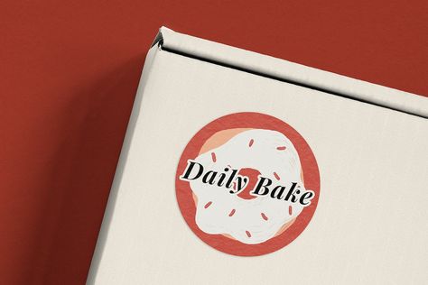 Bakery logo mockup psd on package | premium image by rawpixel.com / beam Sticker Mockup, Logo Mockups Psd, Donut Box, Baking Packaging, Bakery Box, Bakery Logo, Box Mockup, Logo Mockup, Mockup Free Psd