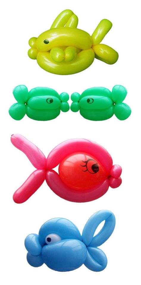 fish Fish Balloon, Balloon Tutorials, Balloon Figures, Balloon Fish, Balloons Art, Balloon Template, Twisting Balloons, Deco Ballon, Balloon Creations