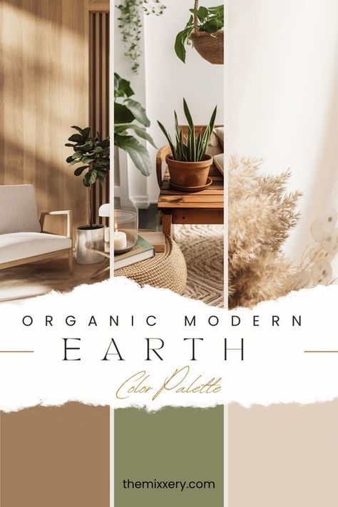 Organic Modern Style in Interiors: A Look at the Latest Trends Outdoor Oasis Patio, Earth Colour Palette, Beige Wall Colors, Organic Modern Style, Organic Modern Living Room, Earth Tone Color Palette, Earthy Living Room, Patio Decor Ideas, Earthy Home