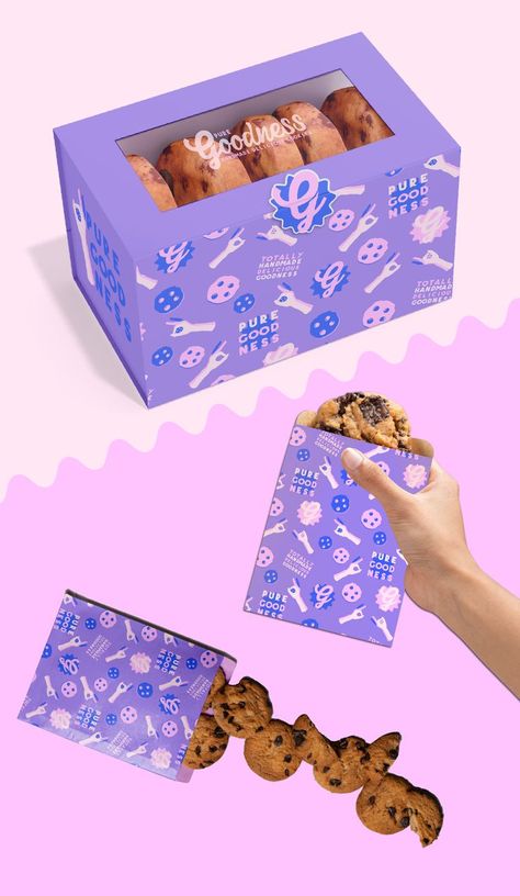 Desain Merek, Bakery Packaging Design, Graphic Designer Studio, Cookies Packaging, Cookies Branding, Bakery Branding, Dessert Packaging, Cookie Business, Bakery Packaging