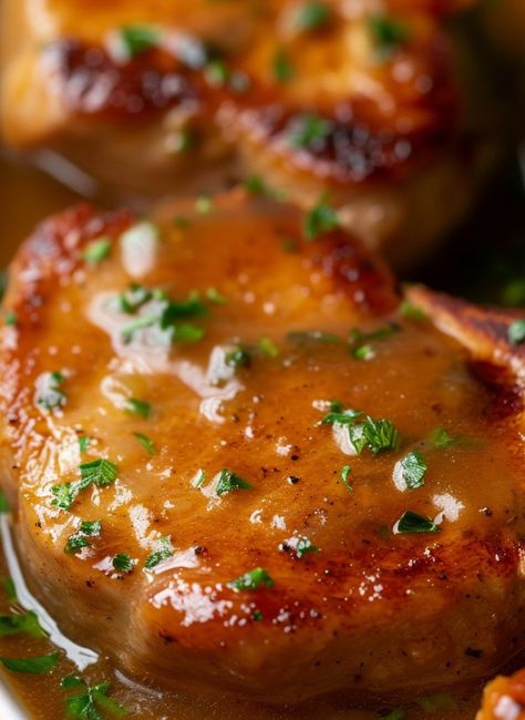 Wow, these are delicious! Bet you can't guess the magic ingredient used here! Slow Cooker Applesauce, Slow Cooker Kitchen, Pork Crockpot Recipes, Pork Chop Recipes Crockpot, Pork Entrees, Pork Chop Recipes Baked, Pork Chop Dinner, Pork Rib Recipes, Pork Dinner