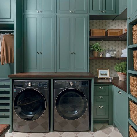 Small Washer And Dryer, House Mudroom, Marie Flanigan, Cleaning Cabinets, Laundry Room Flooring, South Hampton, Mud Rooms, Laundry Room Layouts, Laundry Room Renovation