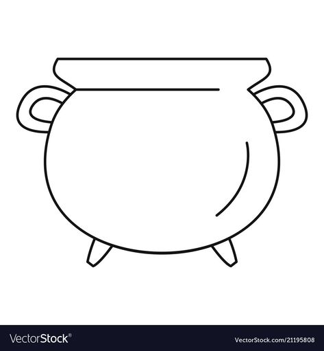 Cauldron Craft Preschool, Cauldron Coloring Page, Cauldron Template Printable, Cauldron Outline, Witch Cauldron Craft, Cauldron Template, Cauldron Printable, Cauldron Drawing, Cauldron Clipart