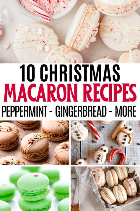 10 Delicious Christmas Macarons - The Stress-Free Christmas Grinch Macarons, Christmas Macaron Recipe, Cranberry Macarons, Peppermint Macarons, Christmas Macaron, Macaroons Christmas, Macaroon Cookies Recipe, Macaroons Flavors, Macaron Recipes