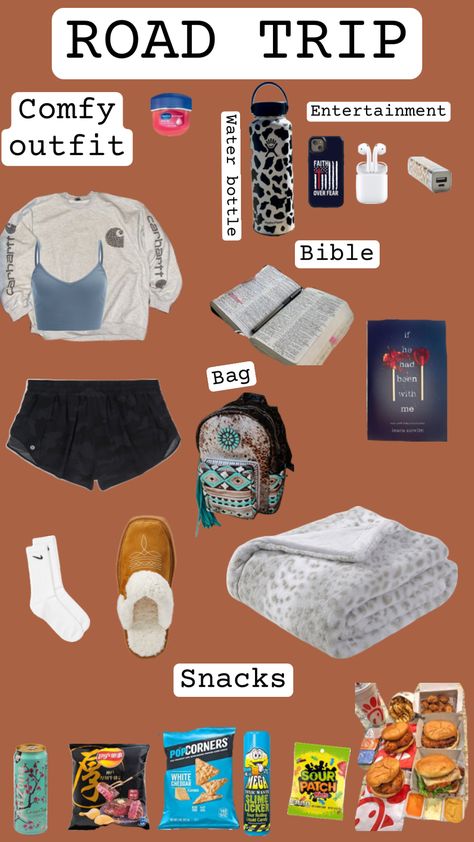 #roadtrips#draftshuffle Summer Road Trip Outfit, Roadtrip Outfit, Road Trip Bag, Road Trip Outfit, Middle School Outfits, Country Style Outfits, Western Wear Outfits, Country Girls Outfits, Trip Outfits