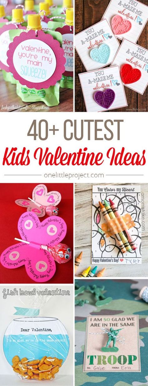 This list of cute Valentine ideas for kids is AWESOME! Seriously, aren't they adorable!? Lots of them have free printables, so they're really easy to make too! Cheesy Valentines Day Cards, Valentine Ideas For Kids, Cute Valentine Ideas, Cute Valentines Day Ideas, Cheesy Valentine, Valentines Puns, Valentines Day Ideas, Valentine Gifts For Kids, Homemade Valentines