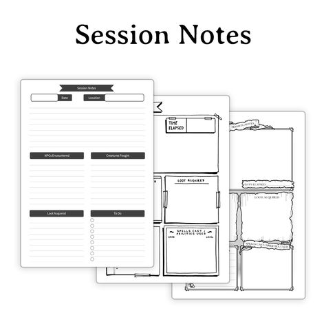 Dnd Notes Template, Dnd Campaign Planning Template, Dnd Session Notes, Dnd Notes, Dnd Tips, Dnd Resources, Dnd Journal, Character Info, Dnd Druid