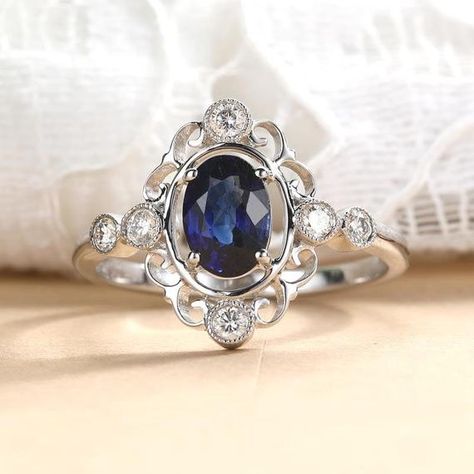 Vintage engagement ring antique Art deco Oval sapphire engagement ring white gold Unique Alternative Delicate Milgrain September Birthstone  Description: - Vintage style Sapphire and diamond ring - natural diamond - comfortable band  Sapphire carat:approx 0.85CT (5*7mm) Shape:Oval  Natural Conflict Sapphire Engagement Ring White Gold, Oval Sapphire Engagement Ring, Engagement Ring Antique, Sapphire Diamond Engagement, Vintage Engagement Ring, Engagement Ring White Gold, Ring White Gold, Ring Antique, Deco Engagement Ring