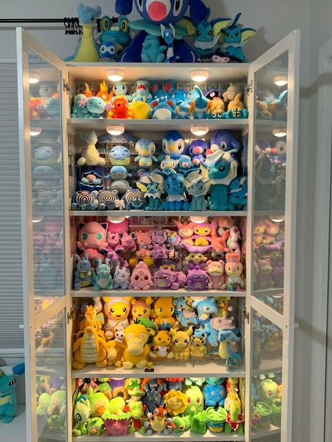 Pokemon Collection Display, Pokemon Figures, Figures Display, Pokemon Room, Sadie Hawkins, Vinyl Record Collection, Plush Collection, Collection Display, Self Promo