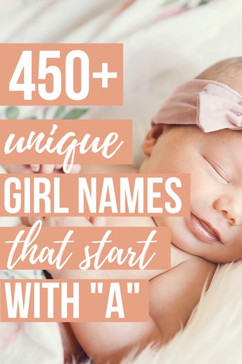 UNIQUE BABY GIRL NAMES THAT START WITH A- Are you set on an "a" name for your new baby girl? From Adalee, Aila, Amory, and Azura- you're sure to find the cutest baby girl name on our ultimate list of baby girl names starting with A! Unique Baby Girl Names That Start With A, Unique Baby Girl Names Starting With A, Baby Girl Names Starting With A, Baby Names That Start With A, Girl Names That Start With A, Names That Start With A, Unique A Names, Names Starts With A, A Names Girl