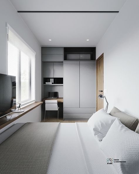 Modern Minim Bedroom, Small Plain Bedroom, Small Bedroom Minimalist Modern, Narrow Master Bedrooms Decor, 4m X 4m Bedroom Ideas, 2m X 3m Bedroom Layout, 2x4 Bedroom Design, 2.5 X 3 Bedroom Ideas, 2x3 Meters Bedroom Ideas