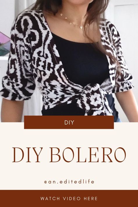 Shrug Diy Sewing, Diy Bolero, Shrug Ideas, Bolero Pattern, Shrug Pattern, Diy Jacket, Free Sewing Pattern, Crochet Shrug, Spring Summer 2022