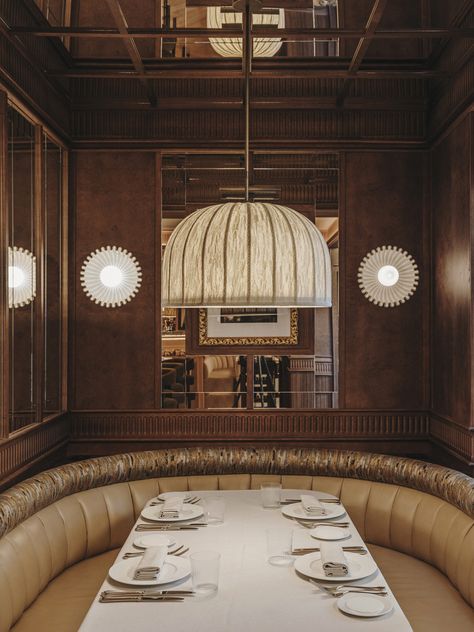 BABETTE, MARBELLA – Astet Studio French Restaurant Design, Italian Restaurant Design, Restaurant Banquette, Masculine Decor, French Restaurant, Nyc Hotels, Banquette Seating, French Restaurants, French Bistro