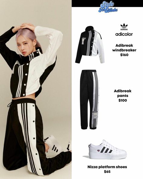 Korean Fashion Women Dresses, Body Outfit, Shoes Outfit Fashion, Kawaii Fashion Outfits, Adidas Outfit, Simple Trendy Outfits, Kpop Fashion Outfits, Fashion Design Clothes, Teenage Fashion Outfits