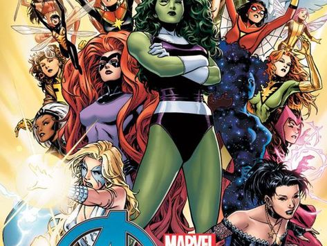 From the all-woman Avengers to the upcoming Supergirl, we're definitely looking at a heroine renaissance. Female Avengers, Miss Hulk, Avengers Team, Bloc Party, Superhero Team, Female Superhero, Online Comics, Avengers Comics, New Avengers