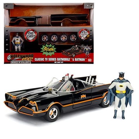 Buy Batman 1966 TV Series Batmobile 1:24 Scale Die-Cast Metal Model Kit with Batman and Robin Figures at Entertainment Earth. Mint Condition Guaranteed. FREE SHIPPING on eligible purchases. Shop now! #Affiliate, , #Sponsored, #Batmobile, #Scale, #Series, #Batman, #TV Power Rangers Figures, Batman Collectibles, Metal Model Kits, Batman 1966, Batman Tv Series, Marvel Legends Action Figures, Batman Figures, Toy Ideas, Batman And Robin