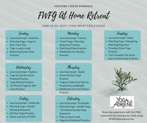 FWFG At Home Retreat – YouTube Schedule Retreat Schedule Ideas, Yoga Retreat At Home, At Home Self Care Retreat, Wellness Retreat At Home, Home Yoga Retreat, Diy Yoga Retreat At Home, Yoga Retreat Schedule, At Home Retreat Schedule, Yoga Retreat Ideas