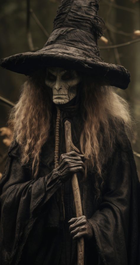 Scary Witch Costume, Scary Witch Makeup, Male Witch, Scary Witch, Creepy Photos, Halloween Witch Decorations, Spooky Party, Halloween Makeup Inspiration, Halloween Ii