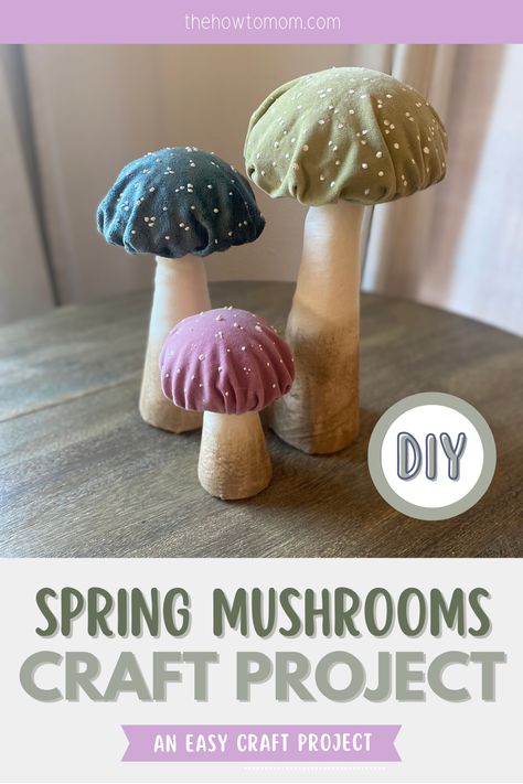 Welcome spring with these cute whimsical velvet mushrooms! They add a sweet pop of whimsy and color to your home. Click to learn how to make these home decor items now! Easy Spring Decor Diy, Spring Crafts Adults, Spring Adult Crafts, April Crafts For Adults, Spring Craft Ideas For Adults, Spring Crafts For Seniors, February Crafts For Adults, Spring Crafts For Adults Diy, Crafts For Adults Home Decor