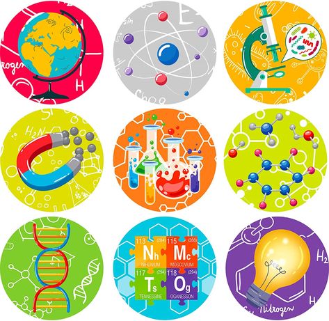 AmazonSmile: Jecery 1800 Pcs Science Stickers for Kids Science Teacher Reward Stickers Science Party Favor Stickers Bulk Chocolate Stickers : Toys & Games Science Stickers Aesthetic, Science Stickers Printable, Sticker For Science, Chemical Sticker, Stem Stickers, Stickers Science, Science Party Favors, Chemistry Laboratory, Science Classroom Decorations