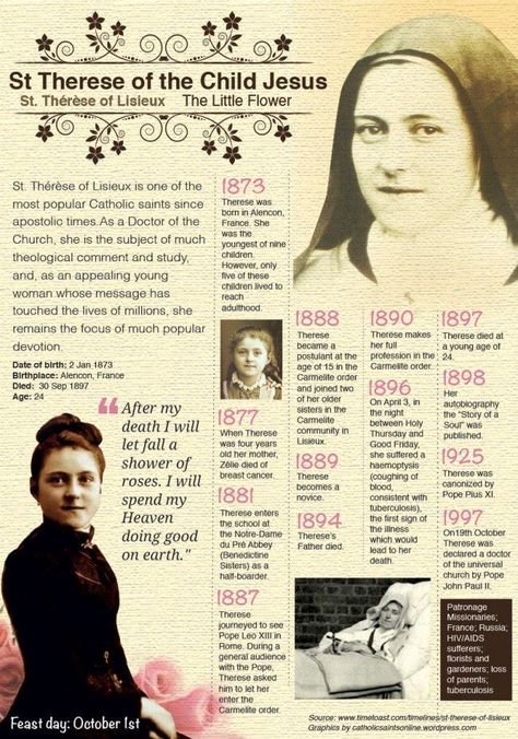 Santi Cattolici, Saint Quotes Catholic, Saint Teresa, St Therese Of Lisieux, Thérèse Of Lisieux, St Therese, Saint Quotes, Child Jesus, Catholic Quotes