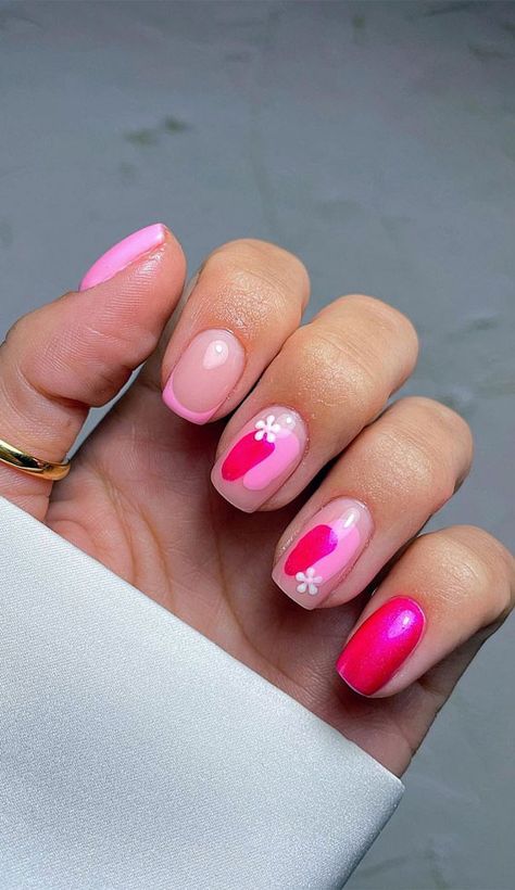 pink nails, light pink nails, pink nude nails, pink nails designs, pink nail ideas, hot pink nails, pink nail colors, pick n mix pink nails Pink Short Nails, Short Pink Nails, Pink Nail Art Designs, Themes Wedding, Dip Nail, Light Pink Nails, Pink Manicure, Colors Wedding, Vibrant Nails