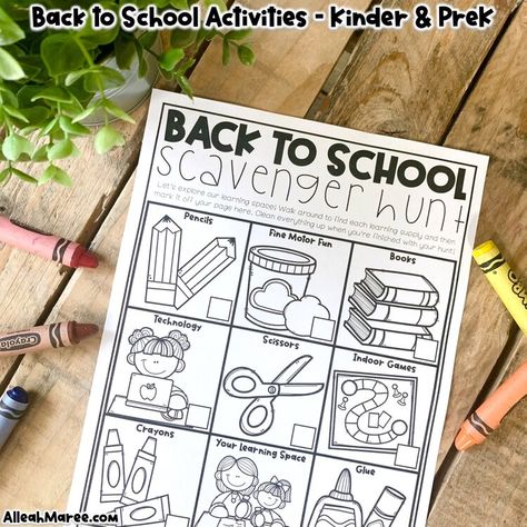 Feeling overhelmed about the beginning of the school year? Check off your to-do list items with these 7 back to school activities for preschool and kindergarten students! Click the pin to check out these activities to make the beginning of your year a breeze. First Month Of Preschool Activities, Front And Back Activities For Preschool, Back To School Theme Preschool Lesson Plans, First Week Of School Small Group Preschool, First Days Of Kindergarten Activities, Creative Curriculum Beginning The Year Activities, Kindergarten Activities First Week, Back To School Theme Toddler Activities, Begining School Year Activities Kindergarten