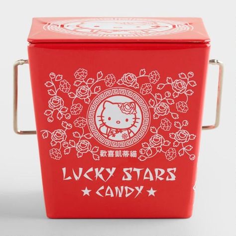 Hello Kitty Lucky Stars Candy Tin Kitty Bday Party, Hello Kitty Bday Party, Mexican Hello Kitty, Party Lanterns, Hello Kitty Theme Party, Star Candy, Hello Kitty Birthday, Cost Plus World Market, Candy Tins