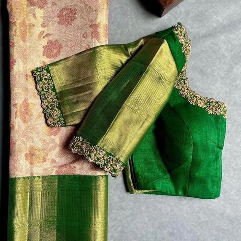 Sunketi Shravani | Dm@9640490158 Designer maggam work blouse Fabric: Halfpattu/Rawsilk Dispatch: 3days Price : 2100unstiched . 2650 stitched… | Instagram Muhurtam Blouse Designs, Border Blouse Aari Work Designs, Green Silk Blouse Designs, Simple Maggam Work Blouse Designs, Exclusive Blouse Designs, Ram Temple, Green Blouse Designs, Maggam Designs, Blue Blouse Designs