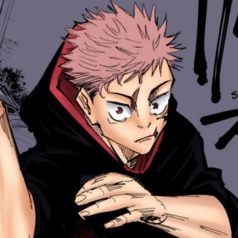 Yuji Itadori Manga Colored, Itadori Manga Colored, Yuji Pfp, Itadori Pfp, Yuji Itadori Icon, Yuji Icon, Jjk Pfp, Itadori Yuji, Anime Jujutsu Kaisen