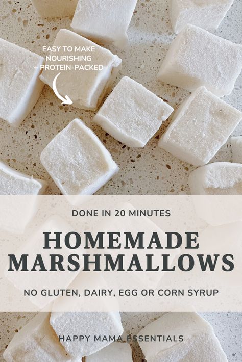 Homemade marshmallows, gelatin recipes, leaky gut recipes, adrenal fatigue support, raw honey marshmallows Making Marshmallows, Healthy Marshmallows, Type Of Kitchen, Simple Sugar Syrup, Homemade Marshmallow Recipe, Marshmallow Recipe, Homemade Marshmallow, How To Make Marshmallows, Small Oven