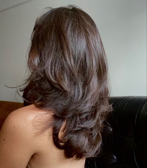 Short Later Hair, Hoco Hairstyles For Short Layered Hair, 90s Layered Hair Back View, 90s Model Haircut Medium, Haircut Lots Of Layers Mid Length, Hair Inspo Low Maintenance, Medium Length Hair Soft Layers, Layers On Thick Medium Hair, Hairstyles For Shedding Hair