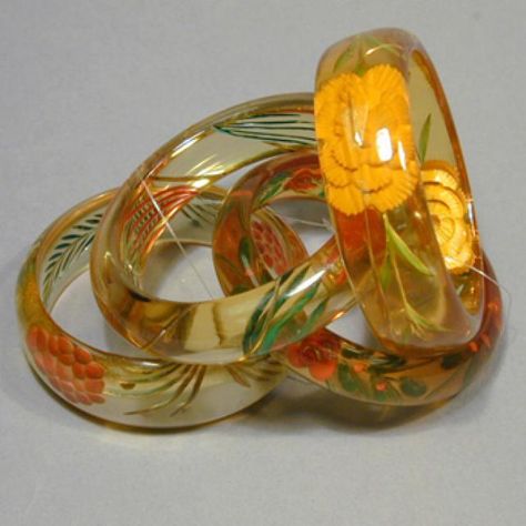 Celluloid Jewelry, Plastic Accessories, Bakelite Brooch, Group Of Four, Dope Jewelry Accessories, Bracelets For Sale, Bakelite Bracelets, Beautiful Baubles, Bakelite Jewelry