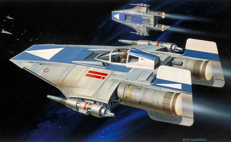 RZ-1 A-wing interceptor | Wookieepedia | Fandom Star Wars Spaceships, 70s Sci Fi Art, Ralph Mcquarrie, Star Wars Vehicles, Concept Art World, Star Wars Trilogy, Star Wars Concept Art, Frank Frazetta, A Wing