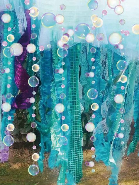 Ocean Themed Party, Under The Sea Party Decorations, Sea Party Decorations, Pink Lanterns, Under The Sea Decorations, Diy Girlande, Ocean Theme Party, Mermaid Party Decorations, Halloween Tattoo