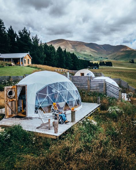 Every Glamping Spot That Needs to Be on Your Radar for 2019 | We’re excited about a lot of tented campsites this summer, from a luxurious bubble tent in the Maldives to a Bedouin safari camp in Wadi Rum. So, grab your crew and get on out there under the stars. | Photo: Ticket to Anywhere Wilderness Retreat, Glamping Resorts, Bubble Tent, Safari Tent, Luxury Tents, Dome Tent, Luxury Camping, Geodesic Dome, Camping Glamping