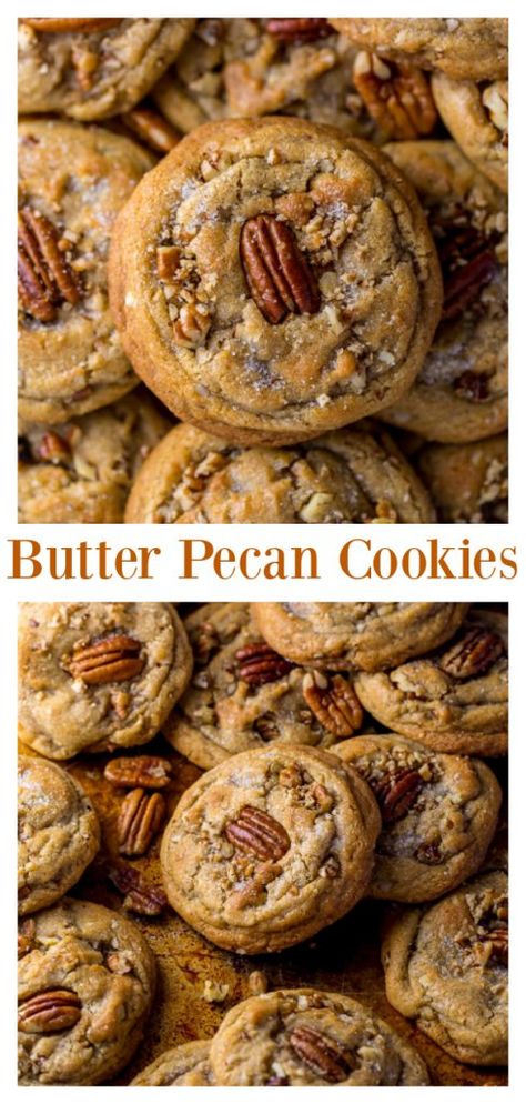 Brown Butter Pecan Cookies, Butter Pecan Cookies, Pecan Cookies, Easy Homemade Recipes, Chocolate Chunk Cookies, Crumpets, Butter Pecan, Cookies Recipes, Köstliche Desserts