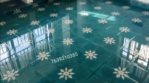 Athangudi tiles Indian Tiles Floor, Athangudi Tiles Interiors, Athangudi Tiles Flooring, Chettinad Architecture, Manduva House, Home Tiles Design, Athangudi Tiles, Outdoor Tile Patio, Wall Wardrobe Design