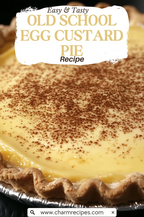 Making a OLD SCHOOL EGG CUSTARD PIE Hawaiian Custard Pie Recipe, Custard Pie Recipe Easy, Egg Custard Pie Recipe, Vanilla Custard Pie, Baked Egg Custard, Egg Custard Recipes, Egg Custard Pie, Dessert Pies, Custard Cake Recipes