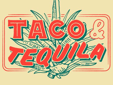 Tequila Logo, Mexican Graphic Design, Mexican Restaurant Design, Abi Motto, Inspiration Typographie, Mexico Design, Etiquette Vintage, Type Inspiration, Mexican Designs