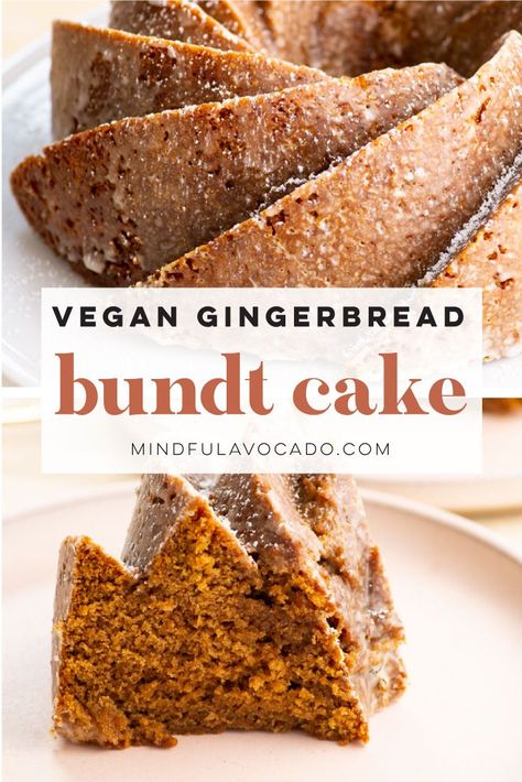 Gingerbread Bundt Cake, Perfect Cake Recipe, Christmas Cake Recipe, Vegan Frosting, Cake Calories, Vegan Gingerbread, Vegan Holiday Recipes, Vegan Christmas Recipes, Cake Video